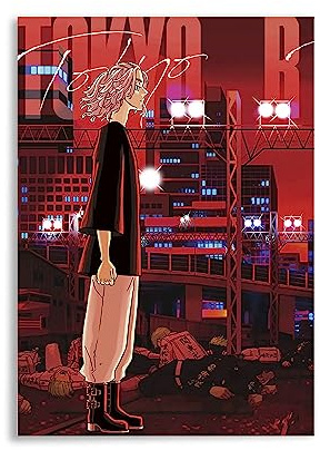 CosplayStudio Cooles Tokyo Revengers Wandbild | Manjiro Sano auf Hartschaumplatte | Mikey Poster | 30x42cm