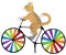 Tsuchiya Tier Fahrrad Wind Spinner | 3D Katze Hund Reiten Fahrrad Windmühlen | Gartenstecker In Tierischem Design | Windfänger Windrad Für Haus Und Terrassen Rasen Gartendekoration