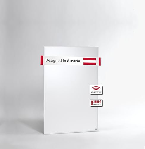 heatness Infrarotheizung Simpel Wand Pro, L – Wandheizung energiesparend, 450 Watt, Heizkörper zur Wandmontage, 60 x 90 x 2,5 cm für bis zu 10 m²