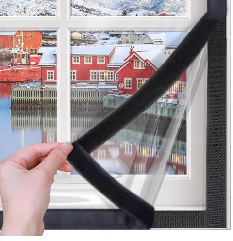 Window Winterizing Kit, for Aluminum Window Frame, Wrought Iron Grills, Sliding Window, Casement Window, Bathroom,140x145cm