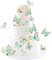 Blumomon 30Pcs 3D Butterfly Cake Topper Decorations Green Gold Edge Mixed Size Butterfly Cupcake Toppers Picks Wedding Baby Shower Party Wedding Anniversary Birthday Party Cupcake Decoration