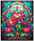 TISHIRON Peinture par numéros à faire soi-même – Fleurs colorées, style vitrail, 40,6 x 50,8 cm, abstrait pour adultes et enfants