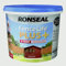 SAVING HUB Fence Paint 5L - Garden Shed Paint, Furniture Paint - Outdoor Exterior Wood Paint - Used On Rough Swan & Smooth Planed Wood - Sheds & Fences Life Plus - Dry in 4 Hours (Country Oak)