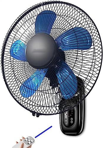 DLAZUM Ventilador de Pared, 5 aspas giratorias, con Control Remoto, sincronización de 7,5 H, Ahorro de energía, fácil de Instalar, Adecuado para la Oficina en casa (Color: Longitud del Cable de Ali
