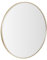 LOLAhome Espejo de Pared Redondo con Borde de Aluminio Dorado de Estilo Moderno y Sencillo Adecuado para Decoración, Recibidor, Baño, Dormitorio, Tocador y Vestidor