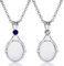 agctrler 2 Stück H2O Plötzlich Meerjungfrau Kette, H2O Kette, Halskette mit Mermaid Melody Zirkon Medaillon Anhänger, Personalisierte Amulett für Bilder Geschenk für Frauen Teenager Mädchen