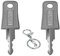 DELAIHUIL 2pcs Tsa Key Suitcase Key Cle Tsa 007 Universel,Tsa007 Clé De Voyage Pour Valise,CléS De Verrouillage Tsa,Cadenas Valise,Cadenas Tsa,Bagages Valise Douane Serrure With Rings