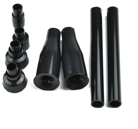 Black Plastic Nozzle Set, 8pcs, Suitable for Garden Ponds and Aquariums