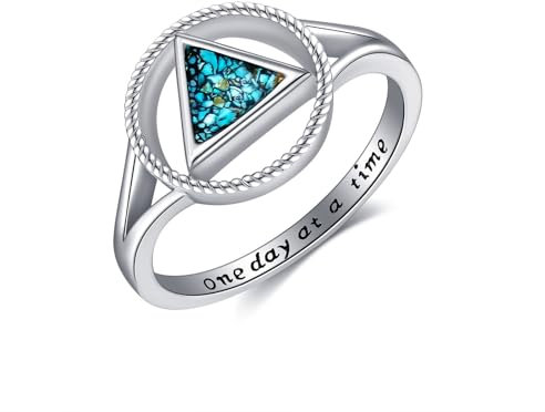 ONEFINITY Nüchternheitsringe, 925er-Sterlingsilber, Nüchternheitsgeschenke für Frauen, AA Alkoholiker, Anonyme Narkotiker, Anonymer Ring, Karma-Ring, Geschenke, Schmuck für Damen, Herren, Größe 6
