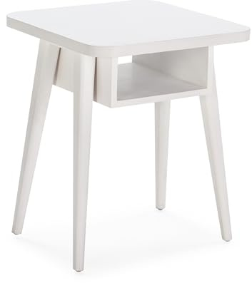 MESITA DE NOCHE 50X50X60 MADERA BLANCO