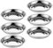YARNOW 6PCS Stainless Steel Dinner Plates, 15CM Round Kitchen Metal Dish, Camping Serving Plates for BBQ, Snack, Salad, Appetizer, Fruit, Cookies