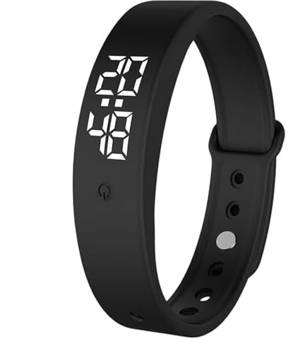 AOUZOVLI Vibrationswecker Armband,Vibrationsalarm Erinnerung Uhr,Armband Wecker Es Können 6 Weckersätze Eingestellt Werden Silent Vibrating Alarm Reminder Watch für Kinder und Erwachsene