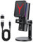USB Cardioid Condenser Microphone With Desktop Stand Color Led Lights Adjust Sound For PC Gaming And Podcasting Black