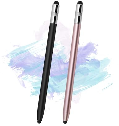 3 in 1 AMZ Tablet Pen für Fire Max 11 Stylus, Fire HD 10 Stift, Fire Tablet Stylus Pen, Stylus für Touchscreen-Tablets (3in1-Schwarz + Roségold)