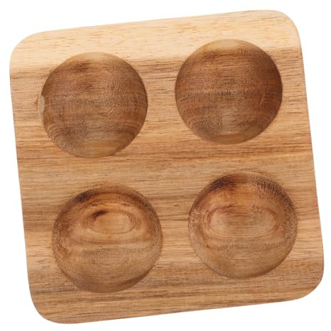 VALICLUD Support à Œufs en Bois Marron pour Réfrigérateur Cuisine, Plateau Carré Résistant et Polyvalent, Capacité Multiple Œufs, Design Élégant et Unique