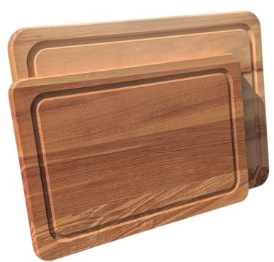 Schneidebrett, Frühstücksbrett aus Holz, Schneidebrett aus Eichenholz (30x20 cm)