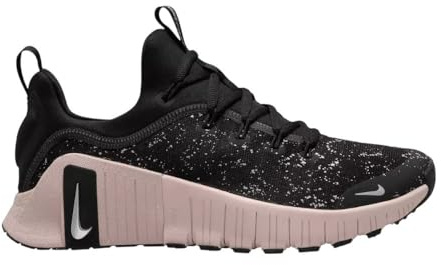 Nike Women's Free Metcon 6 Se Cross Trainer, Black/Metallic Silver/Silt Red, 4 UK