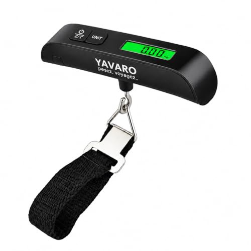 Pèse Bagage Électronique Digital 50 kg/110 lb, Pèse Valise de Voyage Portable numérique avec Tare et Température