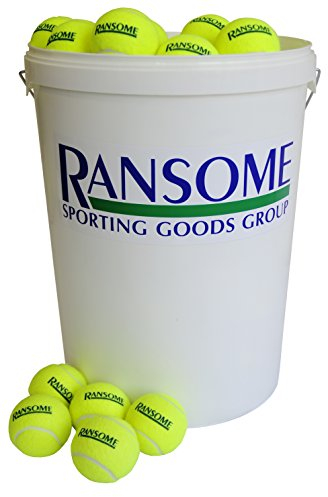 Ransome Sporting Goods 96 Tennisbälle mit Eimer, grün/weiß