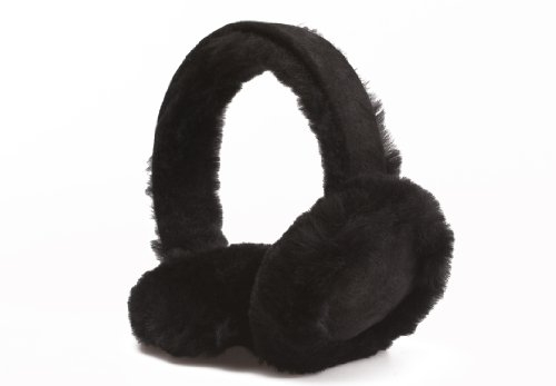 Ohrenschützer von Oakgrain aus echtem Schaffell Gr. One size, schwarz
