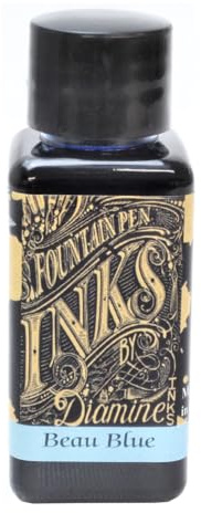 Diamine Fountain Pen Bottled Ink, 30ml - Beau Blue