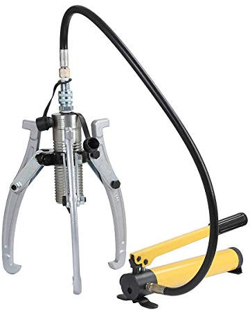 KATSU Extracteur Hydraulique de Roulement 20 Ton avec Pompe Manuelle, Type Split Poulie de Presse Hydraulique Extracteur de Moyeu de Roue de Vitesse Séparateur 450583