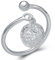 Unendlich U Hohle Kugel 925 Sterling Silber Verstellbare Band Ringe für Mädchen Damen, Ringgröße 55 mit Gabe Beutel