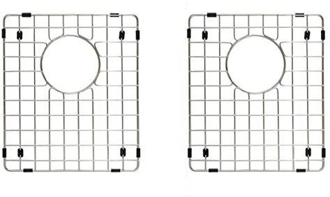 StarStar 50/50 Küchenspüle, doppelt unten zwei Diffusorkugel, Edelstahl, 43,2 x 35,6 cm
