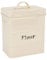 Harbour Housewares Vintage Metal Flour Storage Canister - Cream with Airtight Lid - Powder-Coated Steel Kitchen Storage - Rustic, Retro Design for Flour, Cereal & Dry Goods