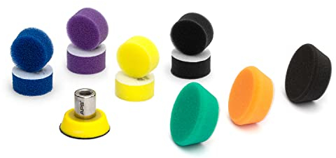 30mm Stützteller passend für Proxxon Winkelpolierer WPE & WPA APS PP30 Klettteller Polierteller + 8 APS Mini Pad + 3 APS Zoom Pads
