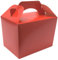 Lotus 20 x Children/Kids Red Striped Party Boxes Carry Food Meal Fun Picnic Birthday Wedding Favour/Baby Shower Party Halloween Trick or Treat Box Loot Bag (Red)