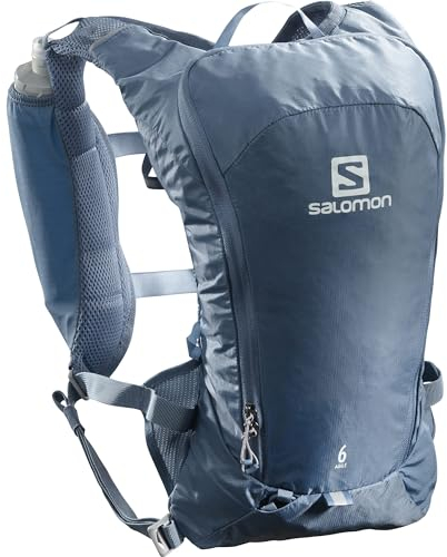 Salomon Agile 6 Unisex Hydrationsweste Trail Running Wandern MTB, Dynamischer, Schneller Zugriff, Vielseitigkeit, Blau