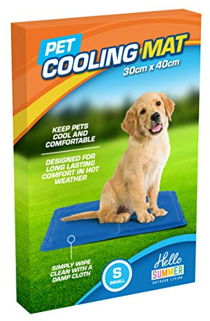 Vivo Technologies Hello Summer Dog Cooling Mat - Non-Toxic Gel Self Cooling Pad, Ideal for Dogs in Hot Summer - Small 30 x 40cm