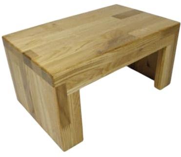 Holzbank Fußbank Hocker Massivholz Bank Fußtritt Schemel Ritsche Eiche Natur geölt