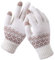 OuLi Store®Herbst Winter Warme Woll-Touchscreen-Handschuhe Frauen Männer Fünf Finger Plaid Handschuhe Frauen Schöne magische Handgelenkhandschuhe (Welle-Weiß)