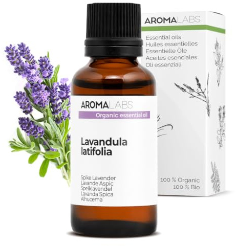 Lavanda Aspic BIO (Lavandula latifolia) - 30 mL - Olio Essenziale Chemiotipizzato e Certificato AB - Aroma Labs - Made in France