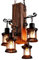 Vintage Pendellampe E27 Industrie Kronleuchter Retro Holz Pendelleuchte Antike Schwarz Eisen Glas Lampenschirm Höhenverstellbare Hängelampe Beleuchtung Loft Innen Esszimmer Wohnzimmer Deko Deckenlampe