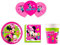 Zeus Party Kit Standard Compleanno Minnie con Piatti, tovaglioli, Bicchieri e Palloncini Coordinato TAVOLA Festa addobbi (per 40 Persone)