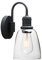 Yosoan Antike Wandleuchte Vintage Metall Retro Glas Wandlampe Innen Mit Klarem Glas Lampenschirm, Für Office Home Küche Wohnzimmer Schlafzimmer Loft Bar (Schwarz)