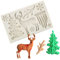 Serlife Silikon-Formen für Weihnachtsbaum, Elch, Schneeflocke, Eiszapfen, Süßigkeiten für Schokolade, Zucker, Kuchendekoration (grau)