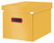 Leitz Click & Store große Aufbewahrungsbox Cube, Faltbare Aufbewahrungsbox mit Deckel, Stabiler Premium-Karton, zum Transport und zur Ablage von Dokumenten, Cosy Serie, Warmes Gelb, 53470019