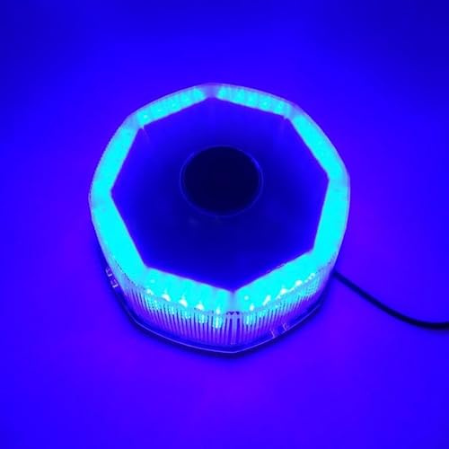 240 LED Lumière Stroboscopique Gyrophare pour Voiture avec Fixation Magnétique Camion Lumières D'avertissement Feux Stroboscope Flash avec 12v Plug Allume-cigare (Bleu)