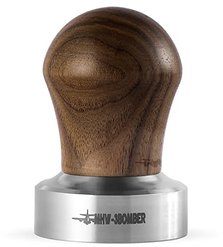 MHW-3BOMBER Kaffee Tamper 51mm Kaffeepresse Stampfer Edelstahl Flache Basis Espresso Tamping Kaffeemehlpresser Portafilter Edelstahl Kaffeedrücker Espresso-Stempel (Gewinde) T5212T