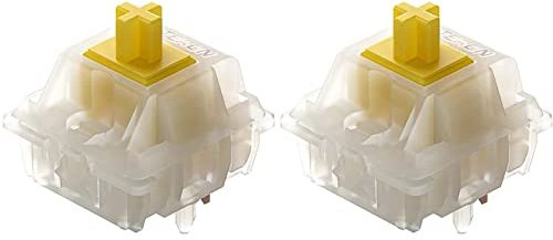 DRAOZA Gateron Milky Yellow Switch 5Pin Compatible with MX Mechanical Gaming Keyboard ks-3 Patch Switch Keyboard Black Red Brown Blue Green Yellow (72pcs Yellow)