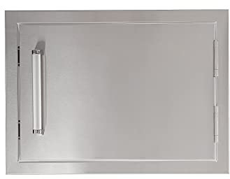 WHISTLER Puerta de acceso individual para cocina al aire libre, 20 x 14 pulgadas, puertas de parrilla de barbacoa de acero inoxidable 304, color plateado