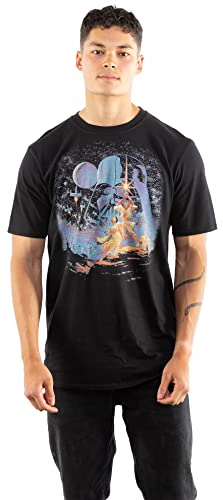 Cotton Soul Star Wars Retro Poster Unisex T Shirt, Black, XX-Large