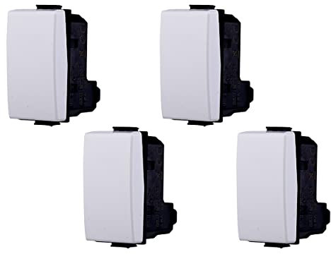 Interruttore Unipolare 1P 16A, Compatibile Con Bticino Matix, 1 Modulo, Colore Bianco (4)