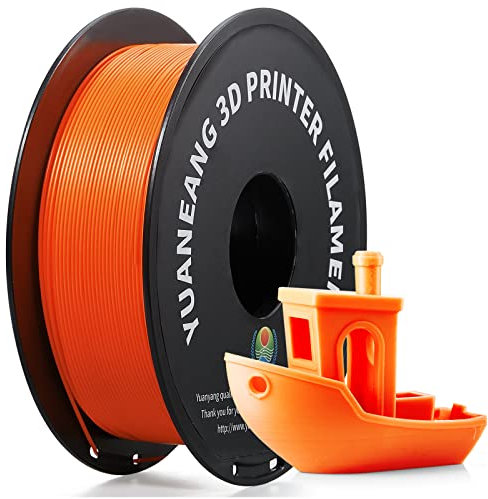 YUANEANG 3D-Drucker-Filament, 3D-PLA-Filament, 3D-Druck, PLA-Filament 1,75 mm 1 kg, PLA (2,2 Pfund) Spule (Orange)