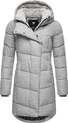 Ragwear Damen Wintermantel Pavla, wasserdichter Steppmantel, vegan
