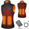Mincoo Beheizbare Weste für Herren Damen,Elektrische USB Heizwesten Mit 5V 10000 mAh Akku, Winter Warme Jacke Weste für Outdoor-Aktivitäten Wandern Jagd Motorrad Camping,Weiblich schwarz L